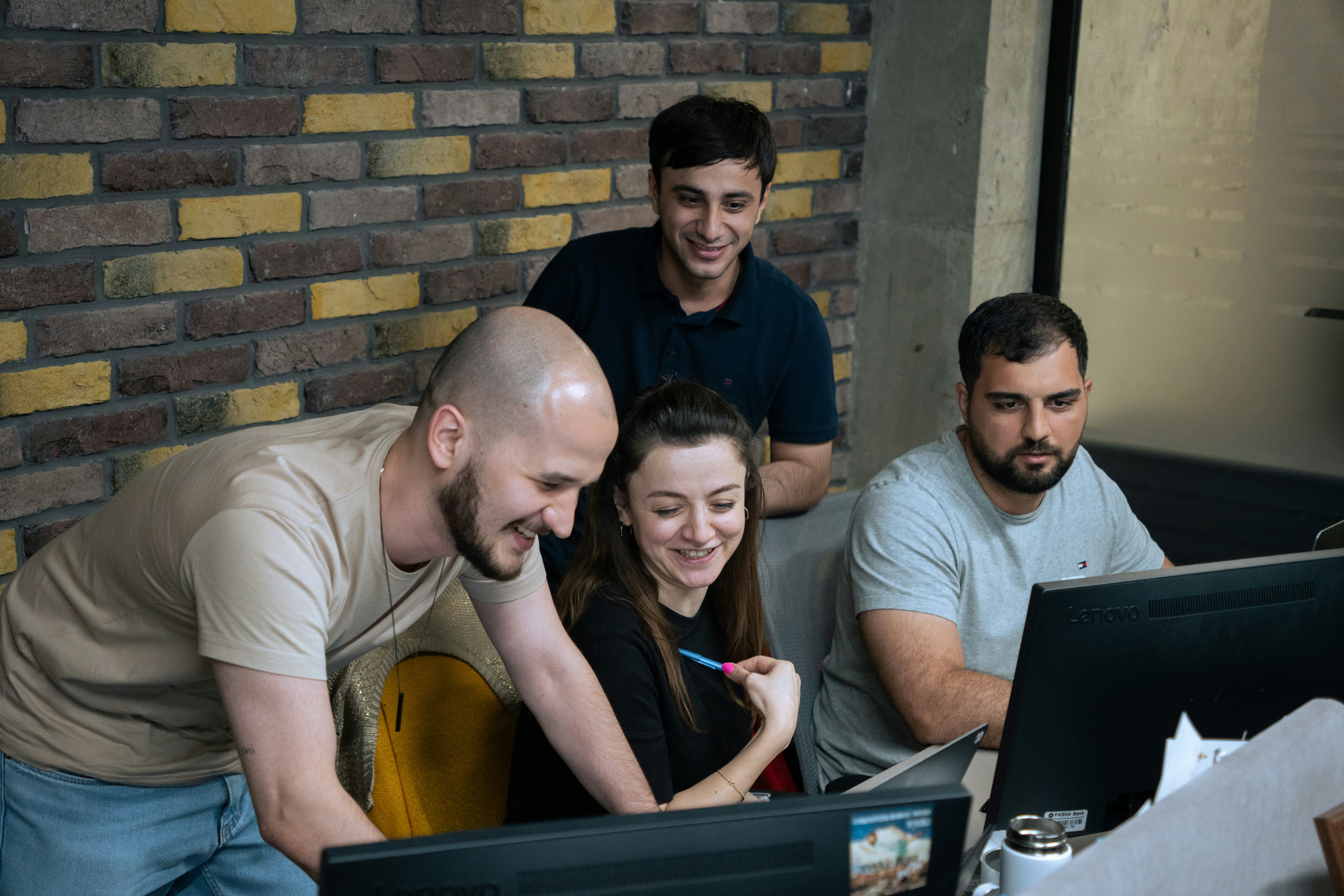 A team working together
